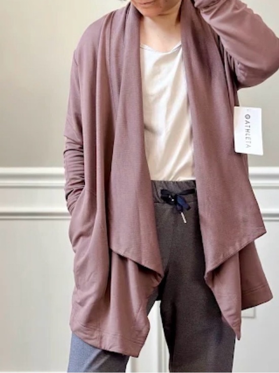 Athleta Sweaters - NWT Athleta Pranayama Restore Wrap Cardigan in Smoky Rose - Size XS